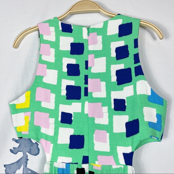 Anthropologie Corey Lynn Calter Green Abstract Midi Dress Size S NWT - Picture 8 of 10